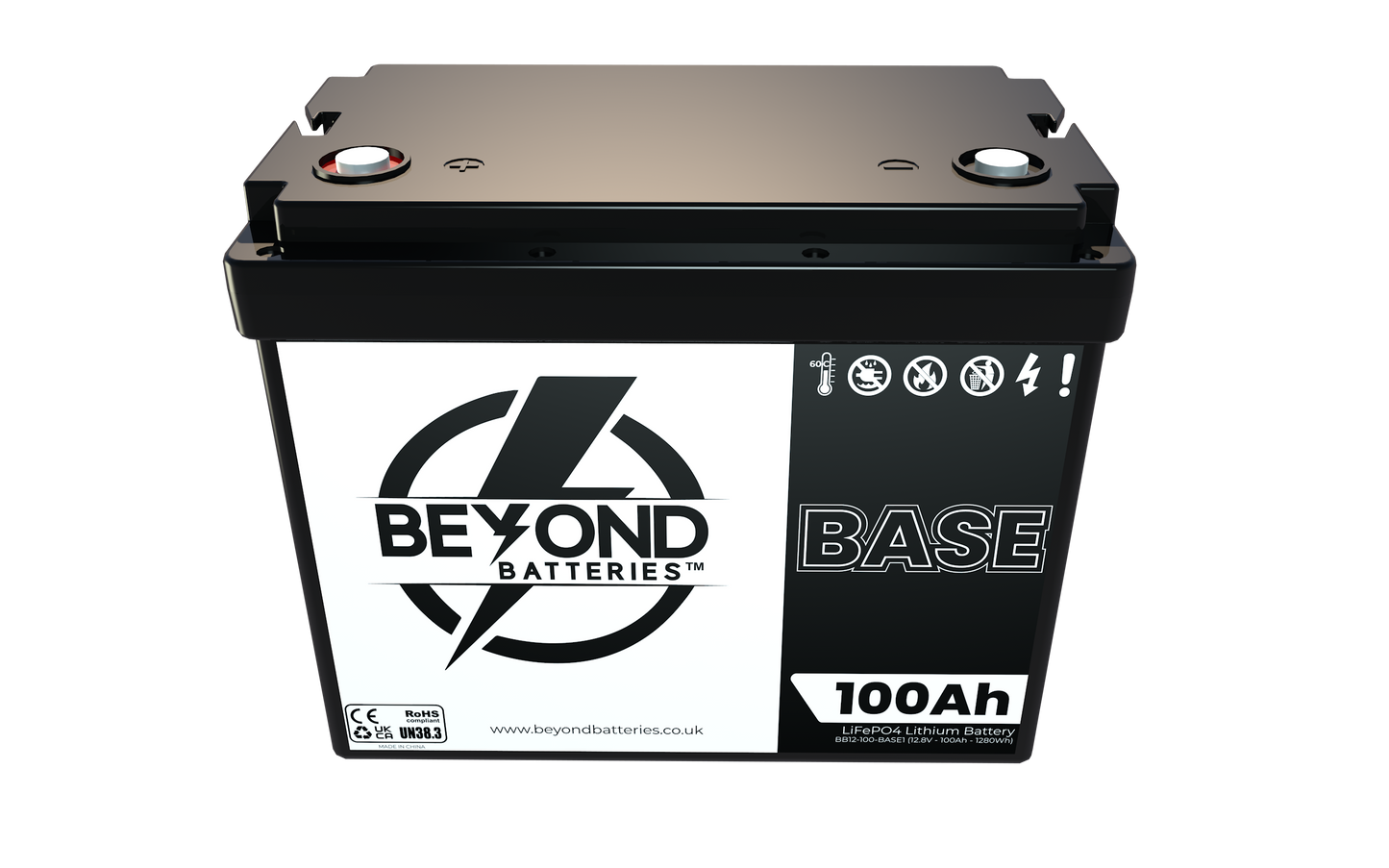 BASE100 - 12.8V LiFePO4 100Ah - Budget Friendly Lithium Iron Phosphate Battery