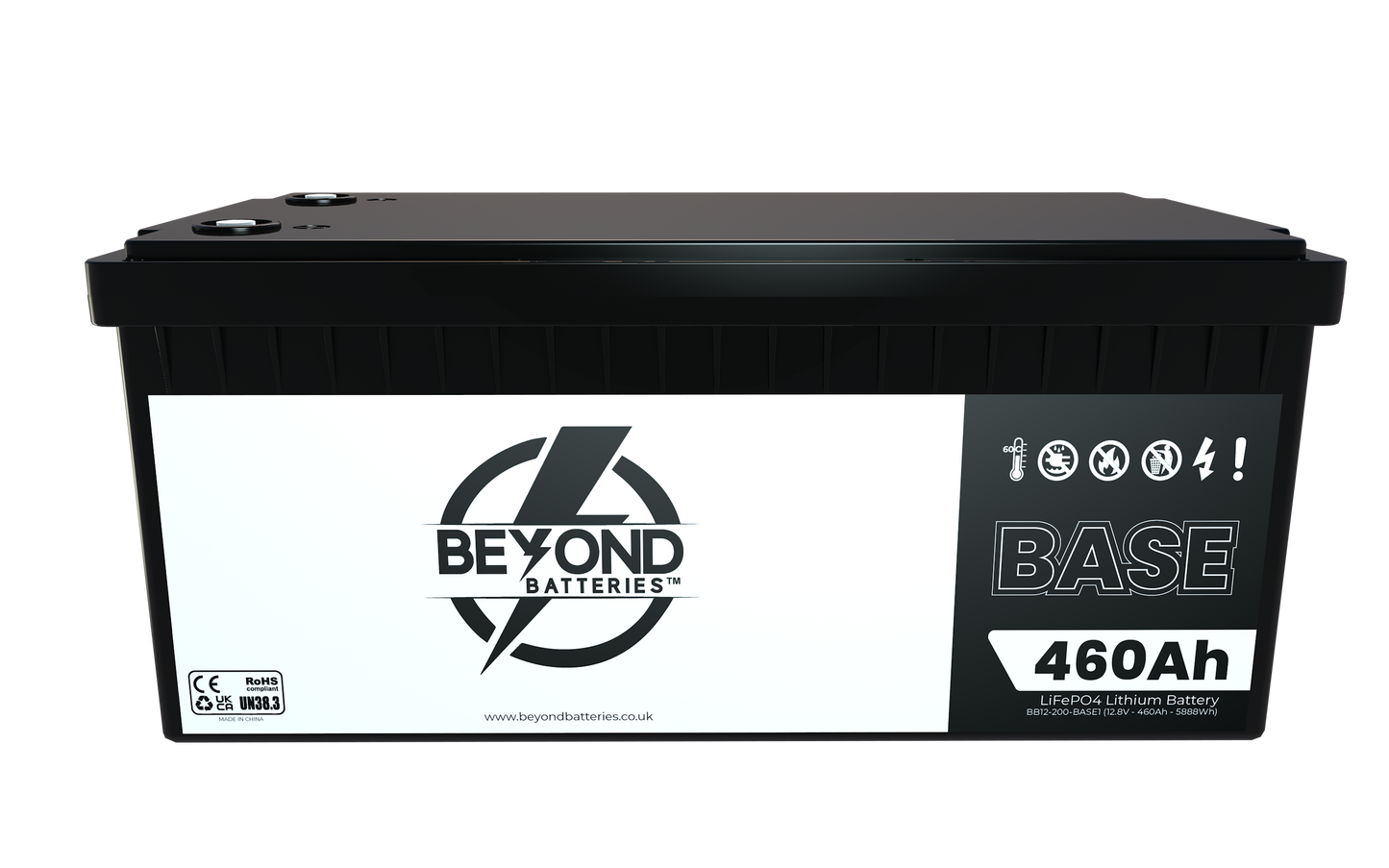 BASE460 - 12.8V LiFePO4 460Ah - Budget Friendly Lithium Iron Phosphate Battery