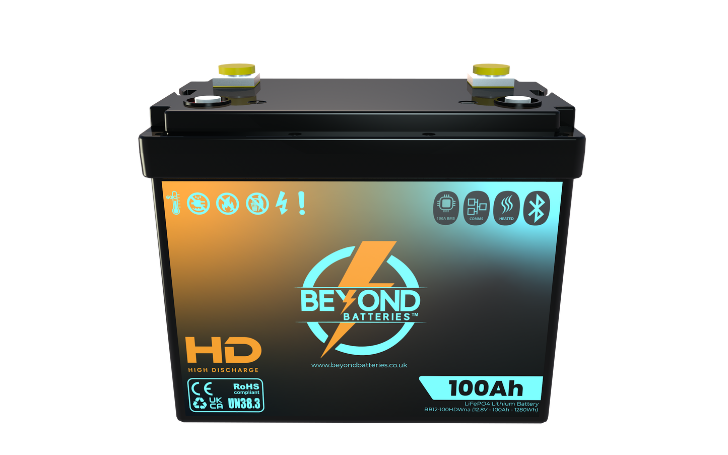 HD100 - High Performance Lithium - Smart LiFePO4 Lithium 12.8V Battery