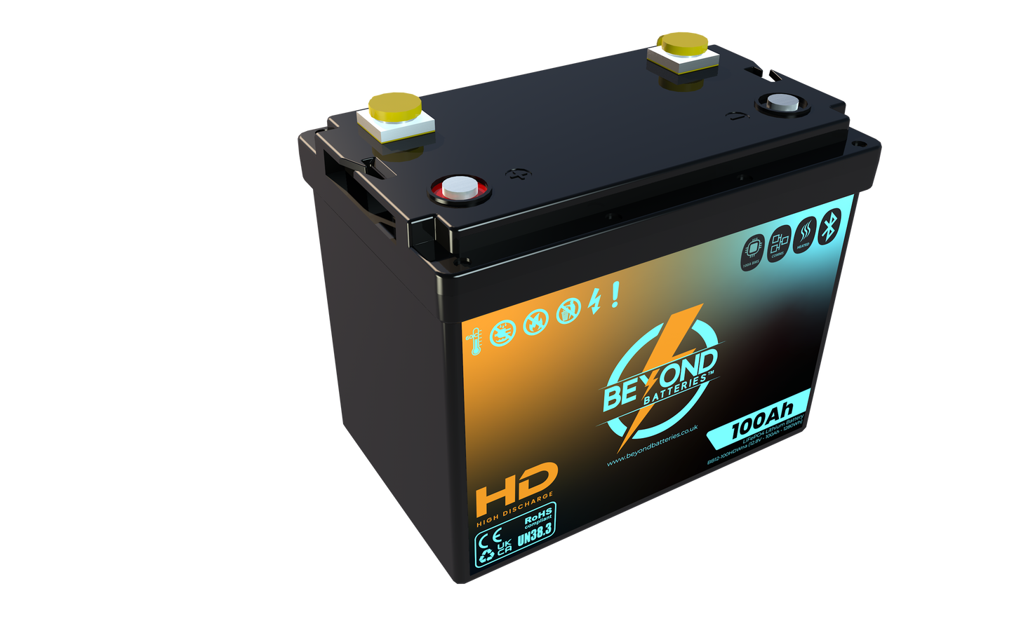 HD100 - High Performance Lithium - Smart LiFePO4 Lithium 12.8V Battery