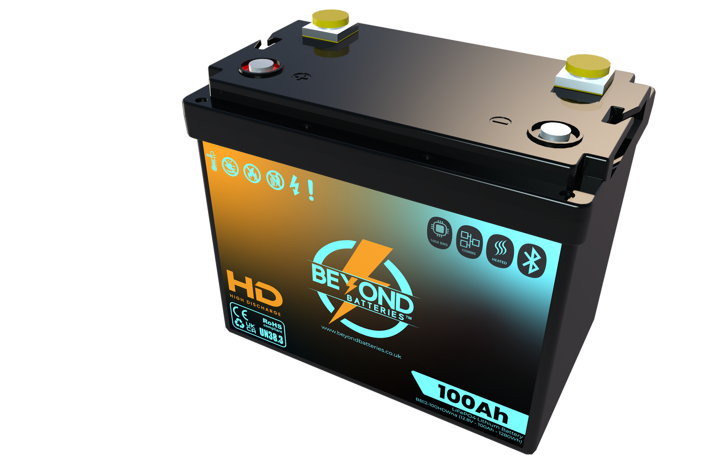 HD100 - High Performance Lithium - Smart LiFePO4 Lithium 12.8V Battery