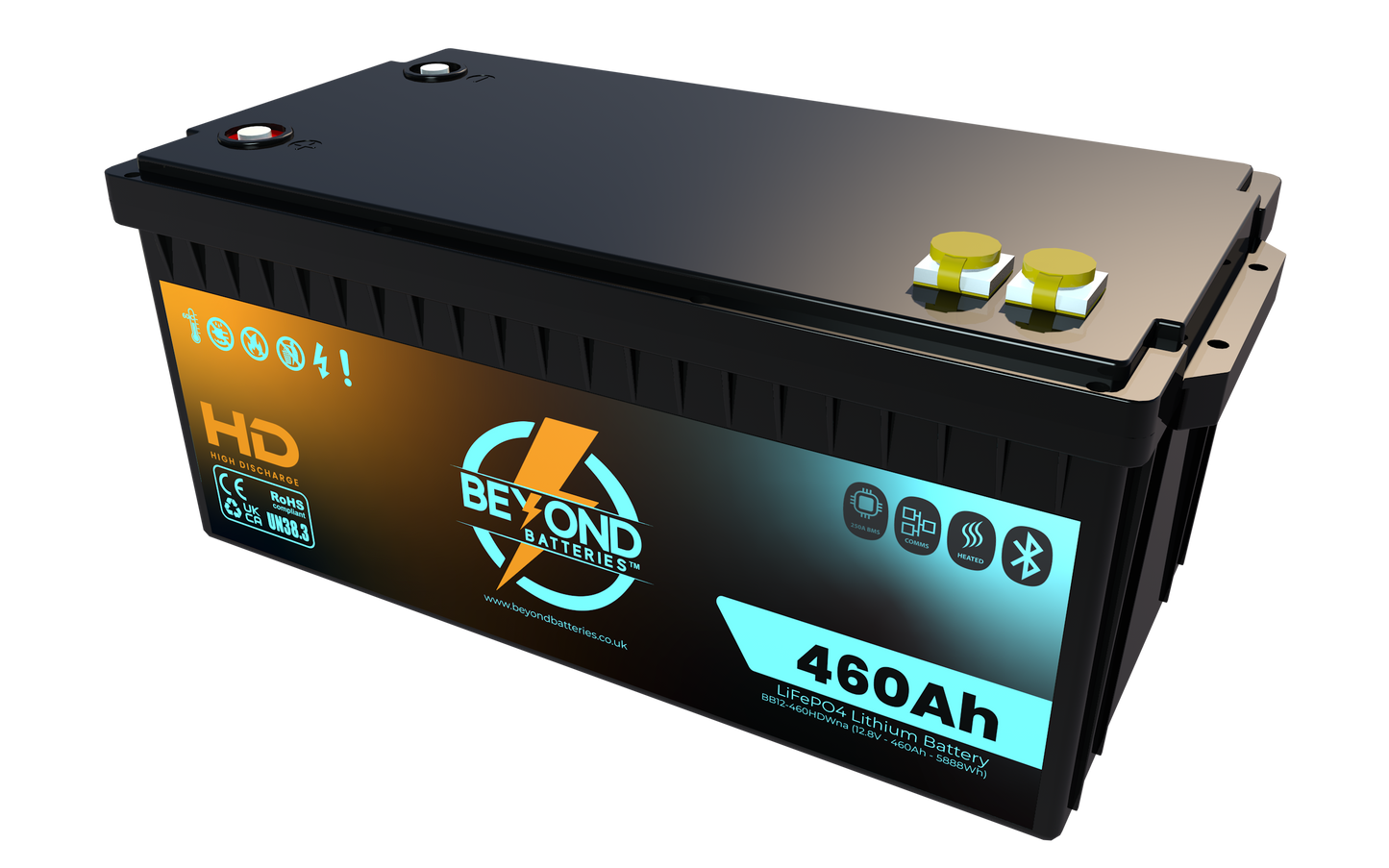 HD460 - High Performance Lithium - Smart LiFePO4 Lithium 12.8V Battery