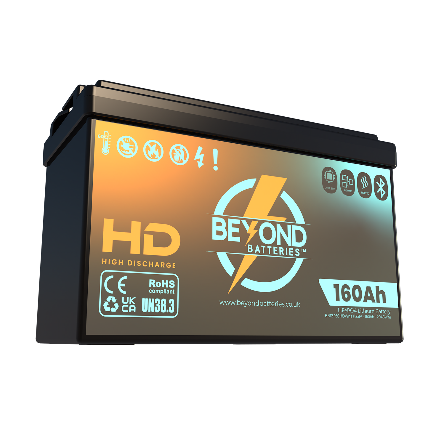 HD160 - High Performance Lithium - Smart LiFePO4 Lithium 12.8V Battery