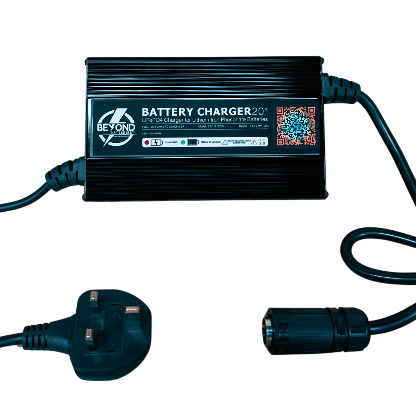 Beyond Batteries PortaBat Lithium Battery Charger 20A - 12V LiFePO4 - YA20 Connector