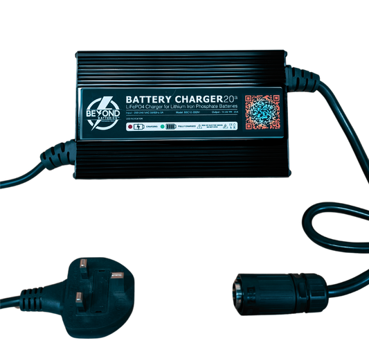 Beyond Batteries PortaBat Lithium Battery Charger 20A - 12V LiFePO4 - YA20 Connector