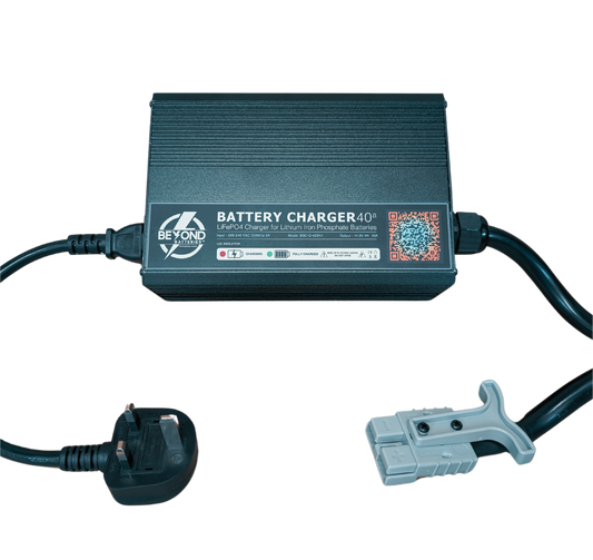 Beyond Batteries Lithium Battery Charger 40A - 12V LiFePO4 - Anderson SB50 Connection