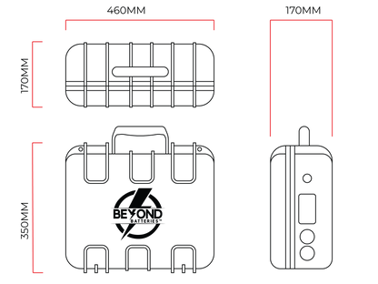 Beyond Batteries 12V 200Ah LiFePO4 PortaBat Carry Case Mobile Power unit