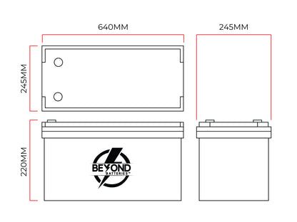 HD628 - High Performance Heated Lithium - Smart LiFePO4 Lithium 12.8V Battery - no communications ports