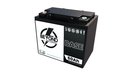 BASE50 - New smaller case - 12.8V LiFePO4 50Ah - Budget Friendly Lithium Iron Phosphate Battery with Bluetooth