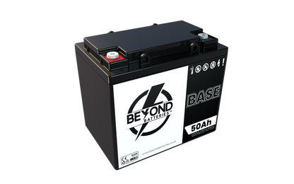BASE50 - New smaller case - 12.8V LiFePO4 50Ah - Budget Friendly Lithium Iron Phosphate Battery with Bluetooth
