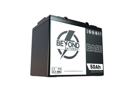 BASE50 - New smaller case - 12.8V LiFePO4 50Ah - Budget Friendly Lithium Iron Phosphate Battery with Bluetooth